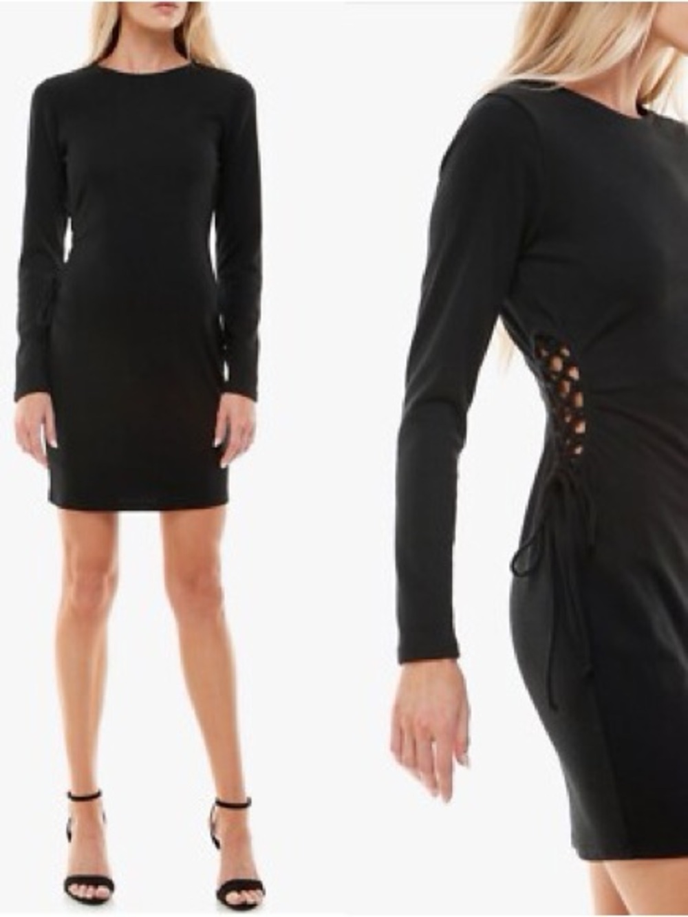 Socialite Black Long Sleeve Bodycon
Mini Dress